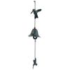 Metal Hanging Wind Chimes 16.54in Blue / Green / Yellow Outdoor Wind Decor with Hanging Rope Bird Home Hanging Ornament