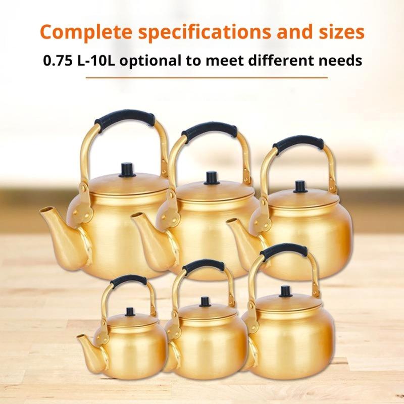 Portable Gold Coffee Pot With Comfortable Grip Home Coffee Maker Boiling Kettles Ideal For Travel And Kitchen