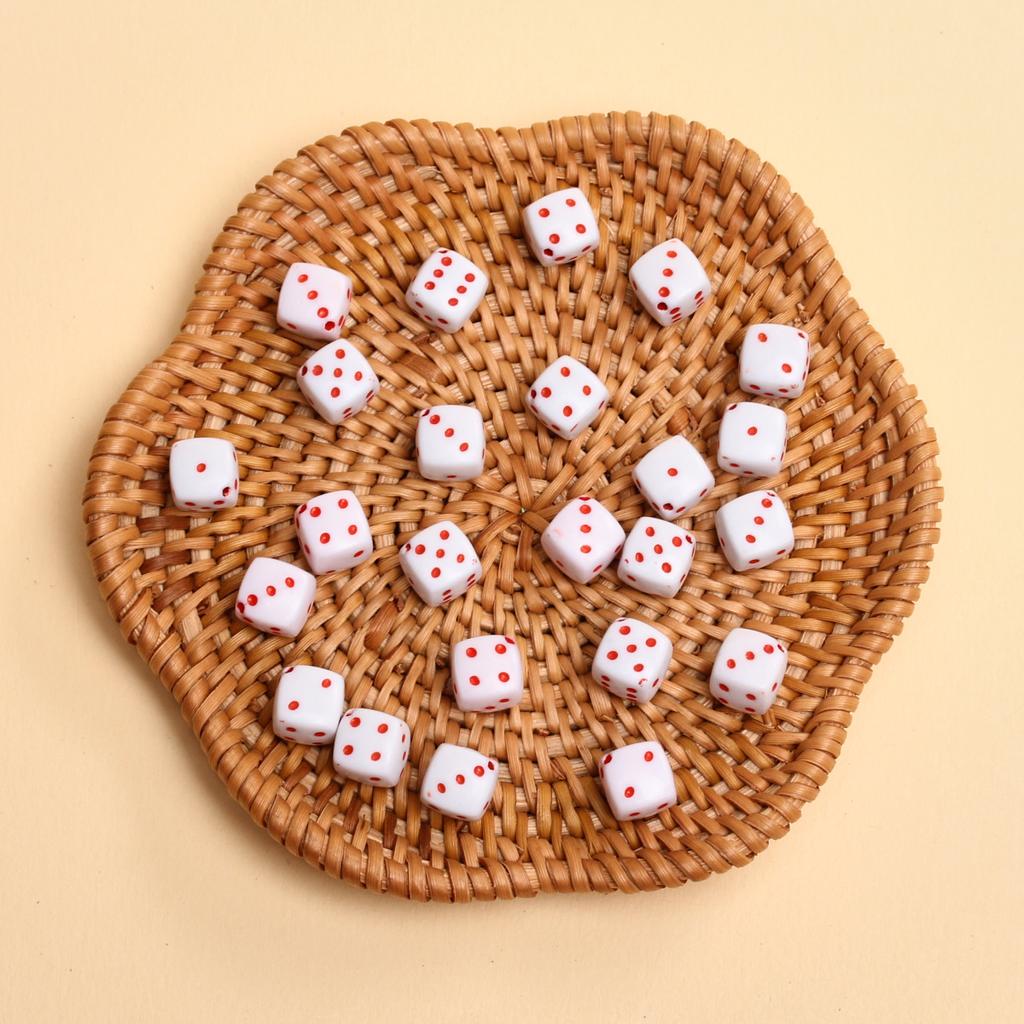 Akryl Firkantede Terningperler DIY 8mm Mellomleggsperler Tilbehør 30 stk Smykkefremstilling Armbånd Halskjede