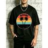 Herren Rundhals T-Shirt Lockerer Schnitt Baumwolle Mode Vielseitig Weicher Bequemer Stoff für Tägliches Tragen Und Festival Geschenke Sommer Strand Urlaub Thema