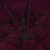 4 Layer Sun Umbrella with Aluminum Pole Burgundy Red 3 X 3 M