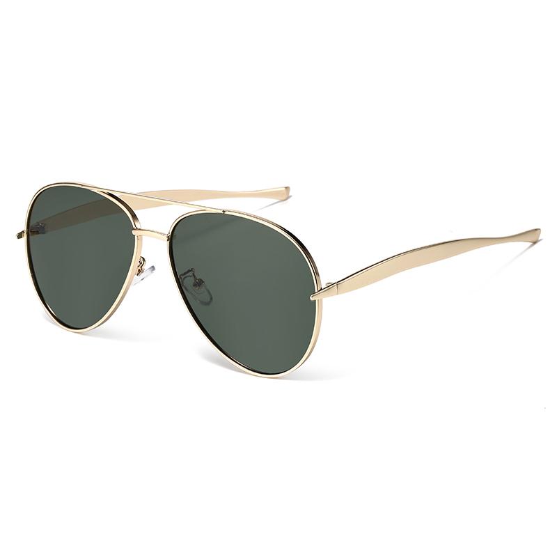 1/2pcs Retro Square Sunglasses Metal Double Bridges Pilot Women Glasses Fashion Punk Men Dark Green Shades UV400 Sun Glasses