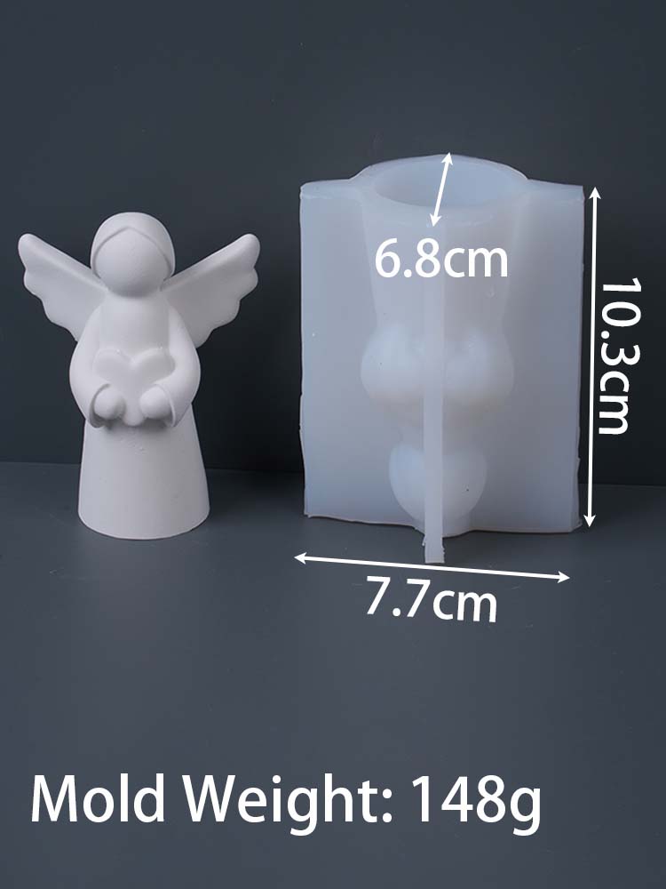 3D Cute Angel Silicone Candle Mold DIY Hand Held Love Star Girl Ornaments Making Soap Plaster Resin Molds Home Decor Craft Gifts