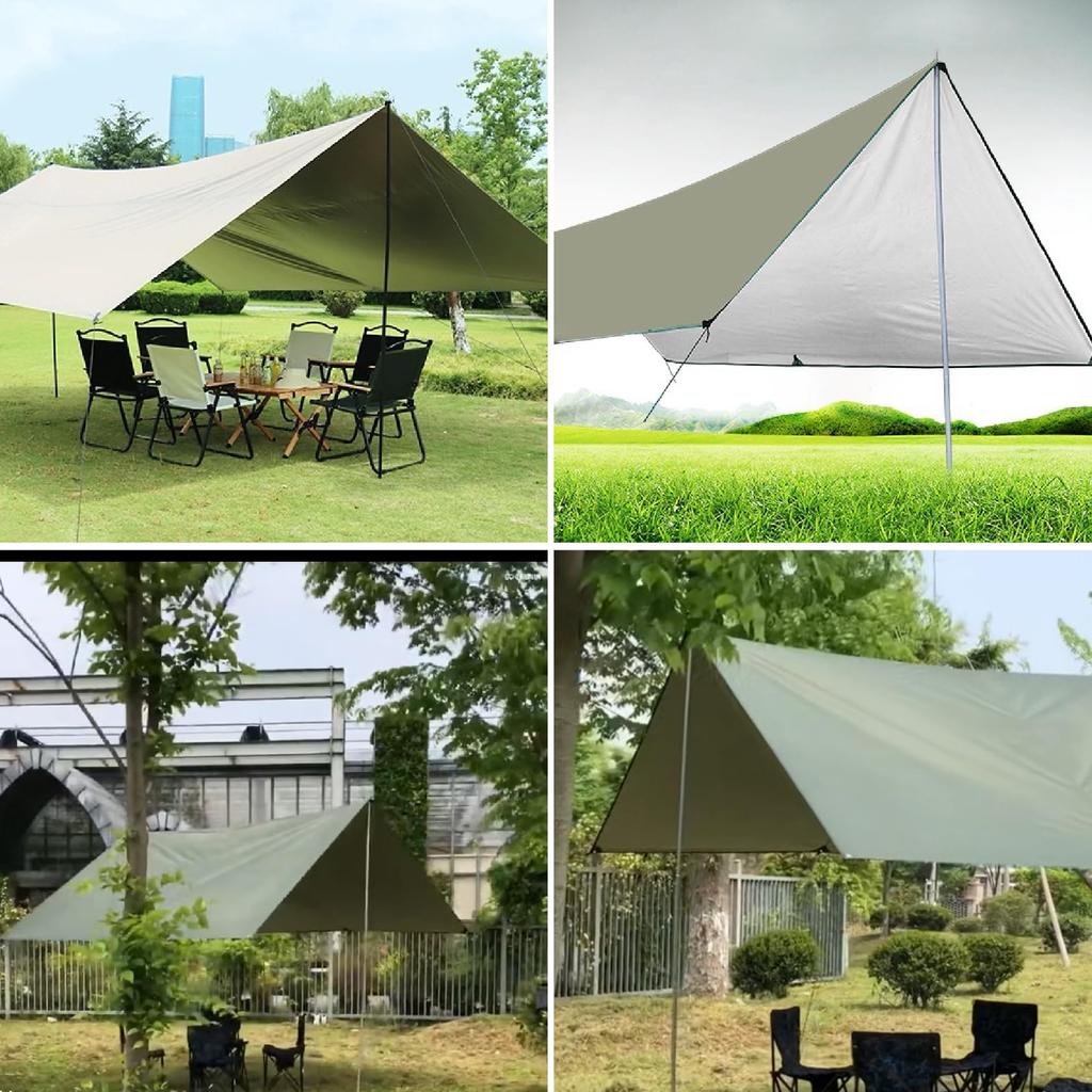 YAPJEB Waterproof Camping UV 2000mm Water Pressure Sun Heat Light UV Compact Sun Sports Outdoor Includes Storage Bag x Tarp, Tarp, Tent, Awning,