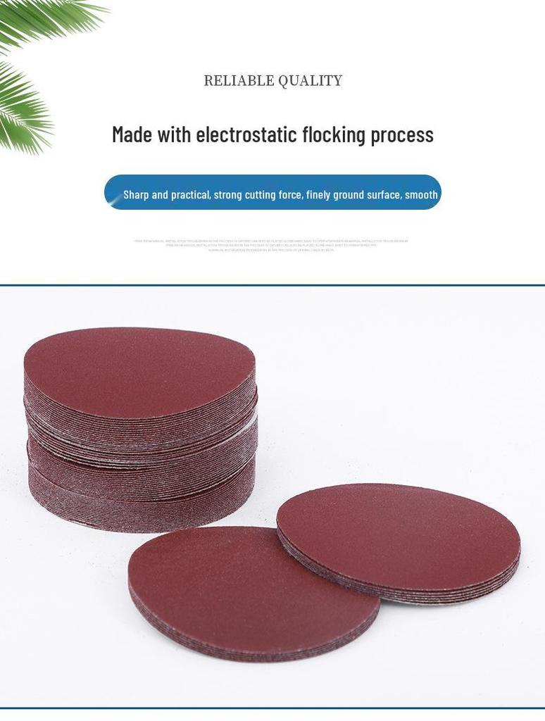 4" Red Self-Adhesive Velvet Sanding Discs for Polishing - 5 Pack
