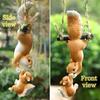 NOELAMOUR Garden Figurine - Cute Squirrel Family Hanging Animal Resin Ornament for Gardens and Gardening - Statue/Decoration