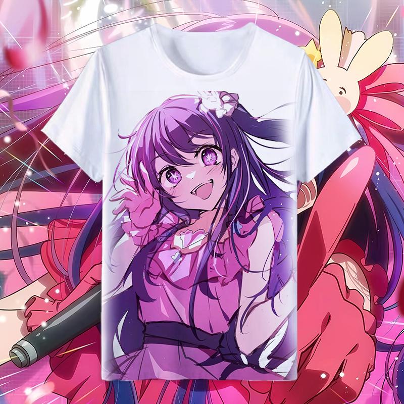 Oshi No Ko Anime Manga Stampa 3D T-Shirt Uomo Donna Moda Streetwear T-Shirt Oversize a Manica Corta Magliette Maschili Top Abbigliamento Uomo