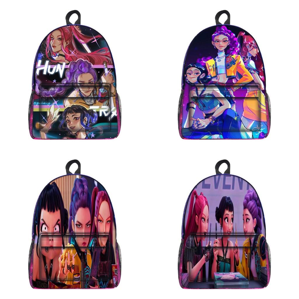 Kpop Demon Hunters Cartoon Pattern Oxford Cloth Student Backpack