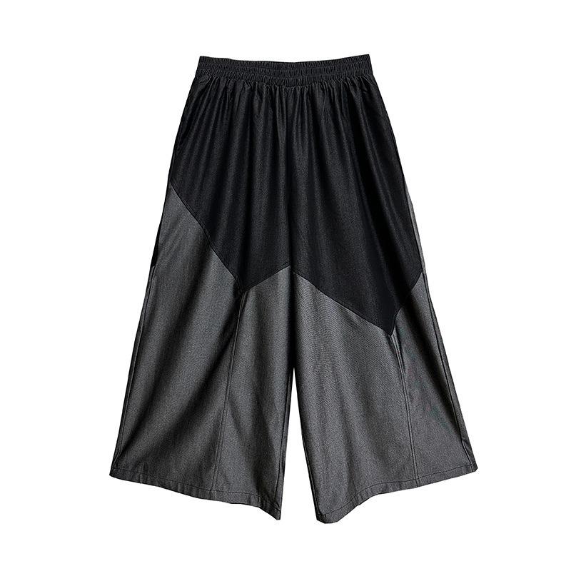 

Xitao Контрастные цветные брюки с карманами в складку DMJ4157 One Size серый