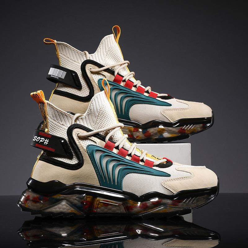 Shoes Men's New Autumn Graffiti Chinese Style Sports Shoes Versatile Air Force One Basketball High-top Shoes