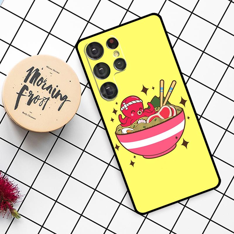 Eating Ramen Noodle Lovers Case For Samsung Galaxy S21 S22 S23 S24 S25 Ultra S9 S10 S25 Plus S25 FE S20 FE Phone Cover