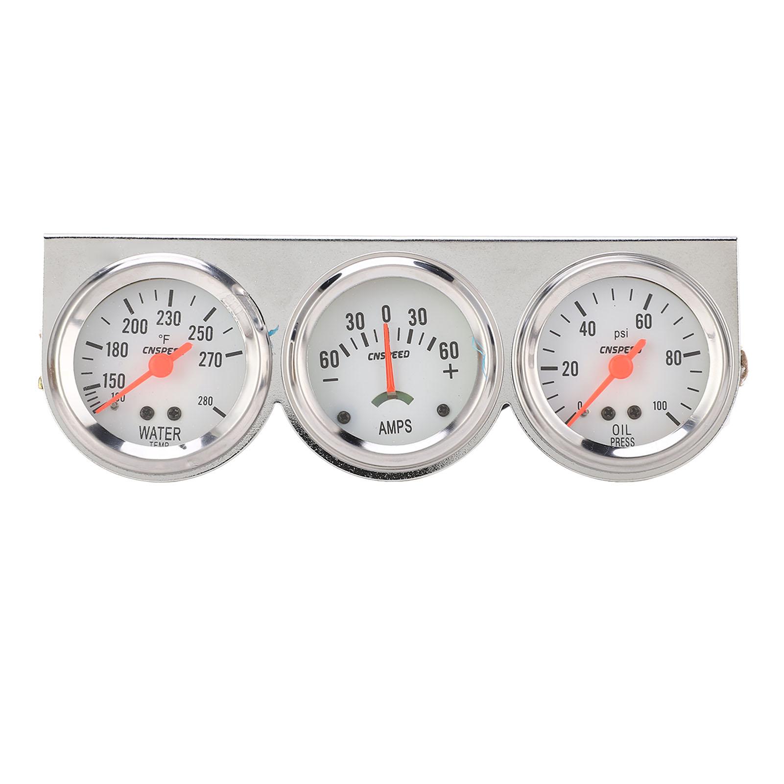 

Универсальный комплект из трех датчиков 52 мм, 3 в 1, измеритель давления масла и температуры воды для большинства транспортных средств 12 В