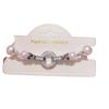 Geometric Zircon Artificial Pearl Bracelet With Silver Finish For Womens Fashion Accessories