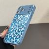 Glitter Blue Leopard Print Phone Case for iPhone 17 16 16ProMax 15 14 13 12ProMax 11 11Pro Anti-Drop Protection