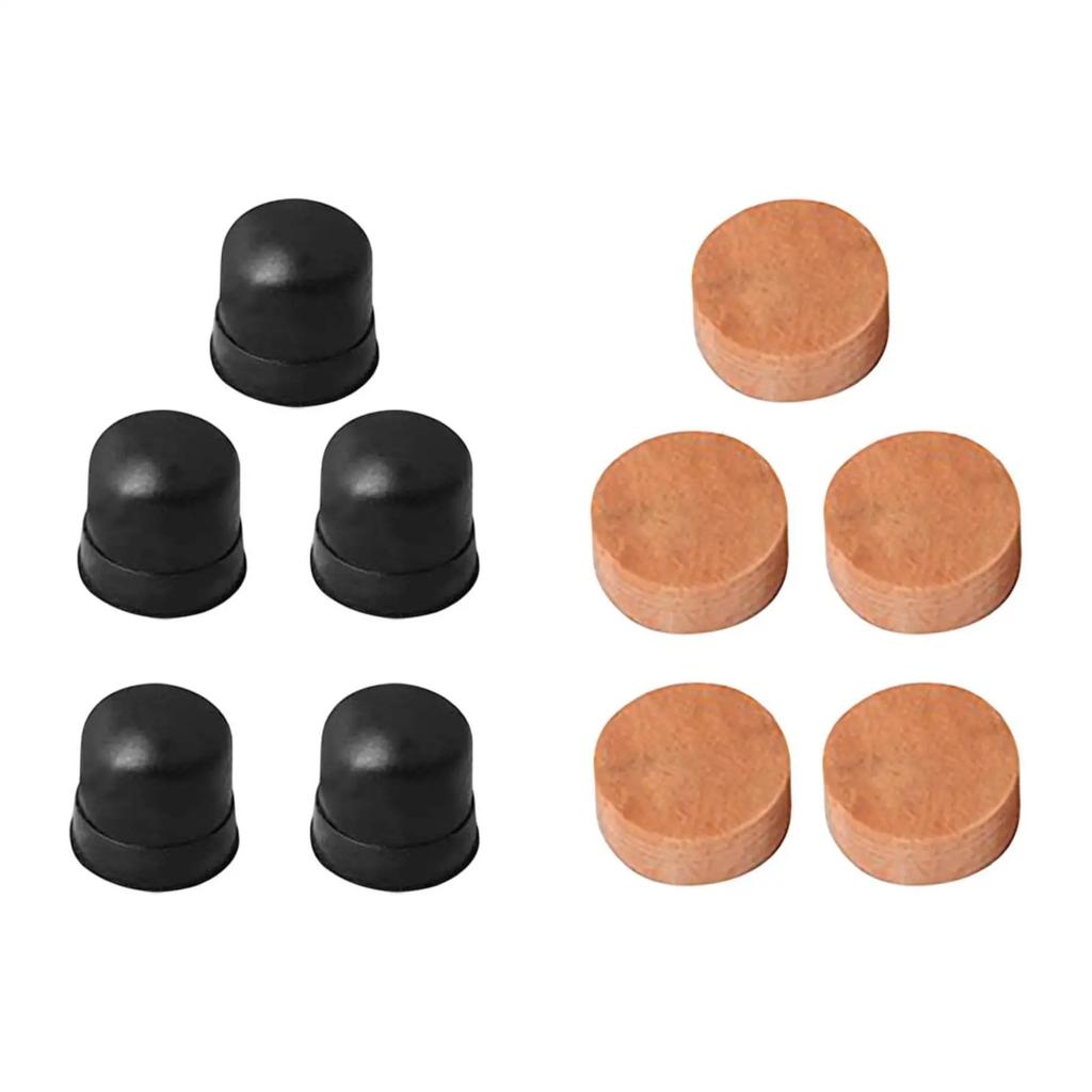 10-Piece Trombone Drain Valve Set Padded Drain Valve High-Quality Brass Valve Support Feet Cork Stopper