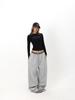 Slim-Fit Trendy Letter Print Long-Sleeved Top - Fashionable & Unique Design