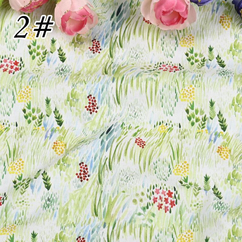 Plain Fabric with Countryside Little Flower Print, Handmade DIY Garment, Shirt Dress, Sewing Cloth, 100% Cotton
