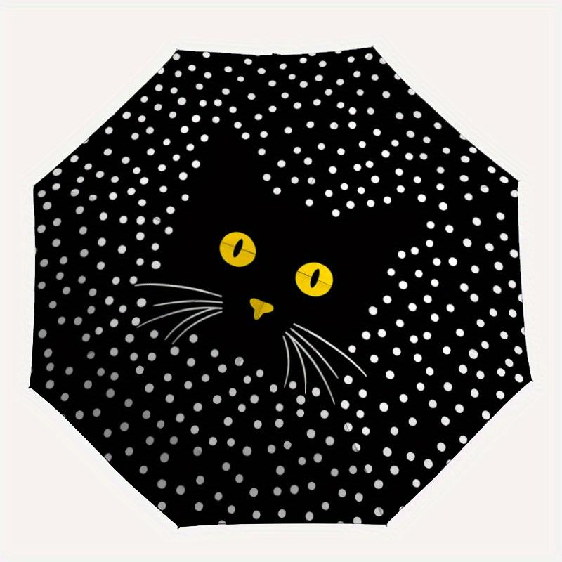 

1pc Polka-Dot Cat FaceAutomatic Open/close, All-Season Portable Folding Umbrella for Friends, Travel, Everyday, Events yy250806065