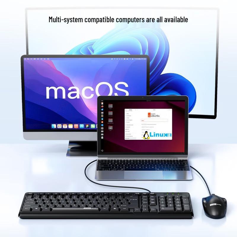 Lenovo PW11 Wired Keyboard and Mouse Combo