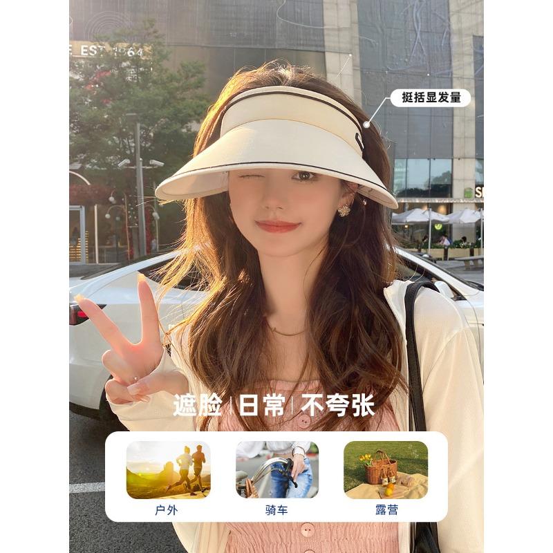 Strong blackout sun protection hat women's summer UV protection sun hat big edge face cover empty top hat