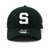 New Era Cap 39THIRTY Michigan State Spartans NCAA Team Classic Flex Fit Cap MICHIGAN STATE SPARTANS Hat College University COLLEGE Green 3930 Sz SM