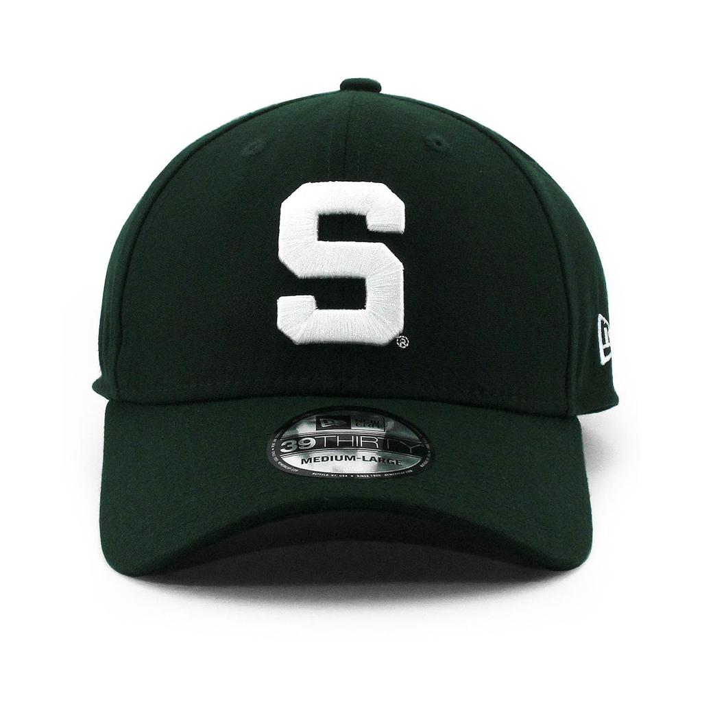 New Era Cap 39THIRTY Michigan State Spartans NCAA Team Classic Flex Fit Cap MICHIGAN STATE SPARTANS Hat College University COLLEGE Green 3930 Sz ML