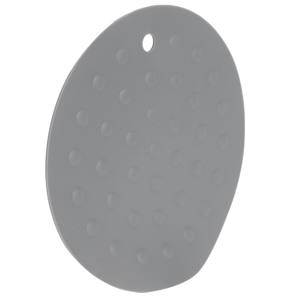 Round Shape Silicone Pad Kitchen AntiScald Insulation Dish Placemat for Kitchen Home(Dark Gray )