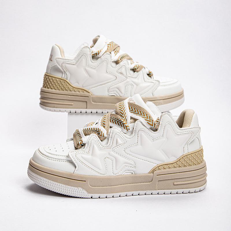 Fashion Men Women Sneakers Plus Size 41 42 Women's Casual Shoes Stars Chunky Sneakers Woman Thick Sole Sport Shoes Bread Shoes