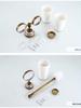 European Antique Brass Double Towel Bar & Shelf Set
