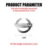 Wskpa9 Car Accessories 10Pc Interior 3D Nickel Metal Decoration Sticker Badges For Nissan Nismo X-Trail 1 Qashqai Juke Sentra Note Leaf