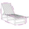 2 Piece Sun Lounger Set Dark Blue Solid Acacia Wood and Fabric
