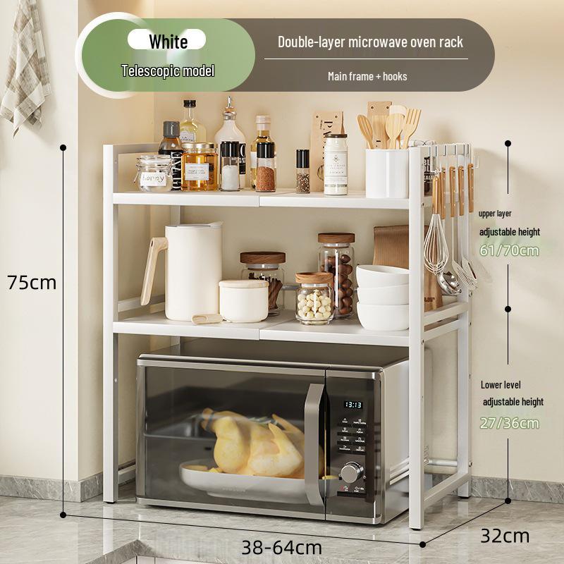 Extendable Kitchen Storage Rack for Microwave & Rice Cooker