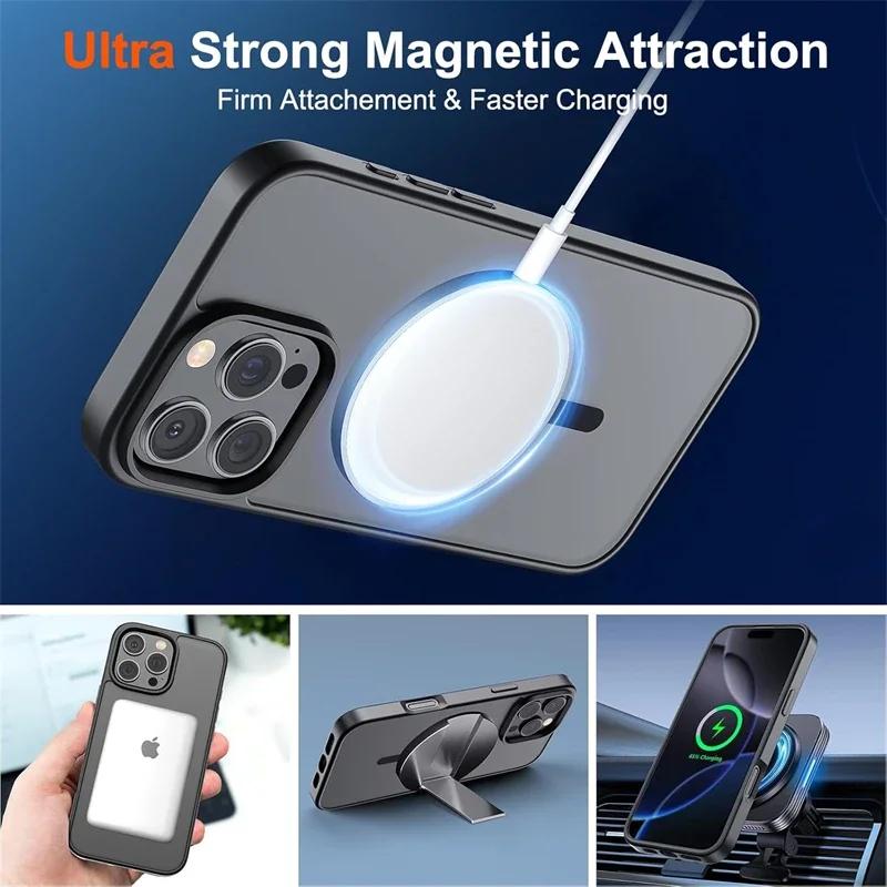Slim Shockproof Magnetic Case for Magsafe IPhone 16 15 14 13 12 11 Pro Max Plus 16E 16Pro 15Pro Mag Safe Phone Cover Accessories