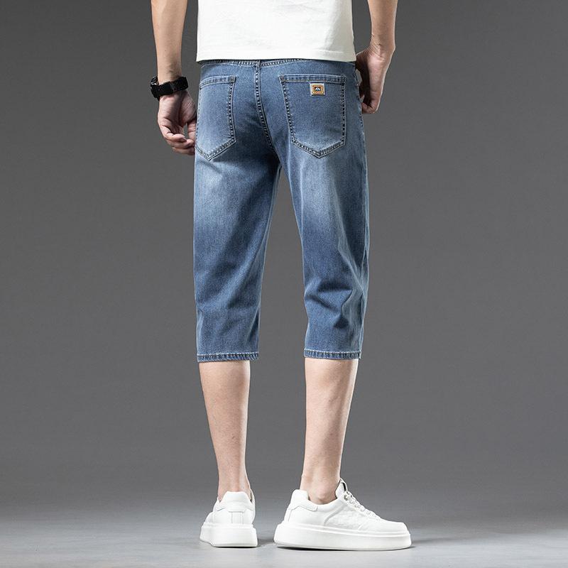 

Летние тонкие джинсовые укороченные брюки для тенниса, узкие и маленькие, прямые, длиной 7/8. 40