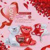 Double Bear Hug Heart Foil Balloon Decoration with Mini Balloons for Weddings