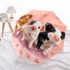Pink Piglet Pattern, Automatic Folding Umbrella, Portable and Foldable Design, 8 Ribs, a Christmas or Birthday Gift.