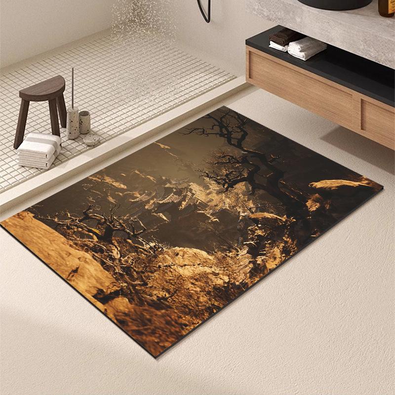 Washable Wear-resistant Diatom Mud Floor Mats Bathroom Anti-slip Mats