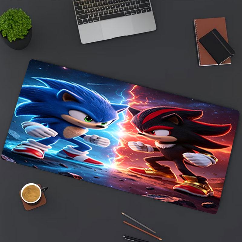 Sonic Print Mouse Pad, for Keyboard Pad Laptop PC Mat for Office Home Use, Desk Decor, Perfect Birthday Gift for Gamers