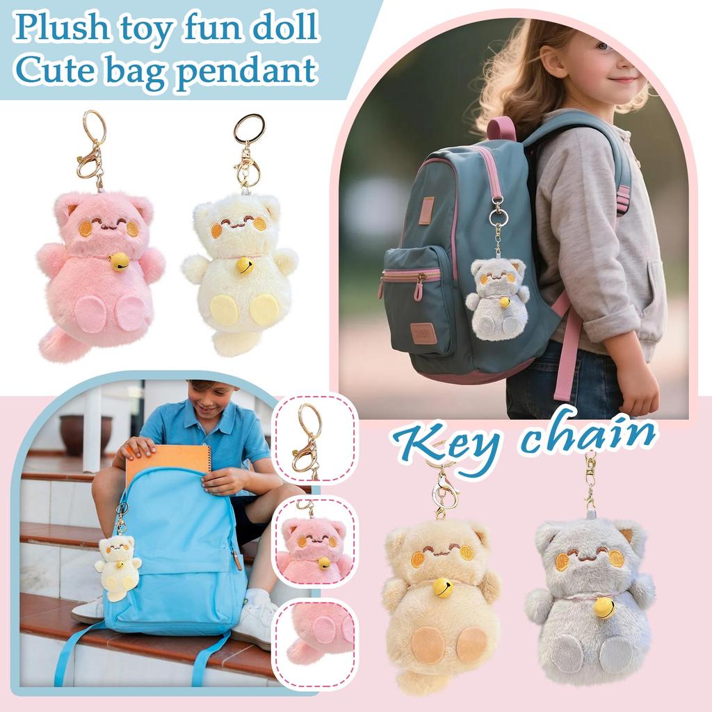 Bell Figurine Backpack Ornament Plush Toy Keychain Ornament Doll Machine Doll