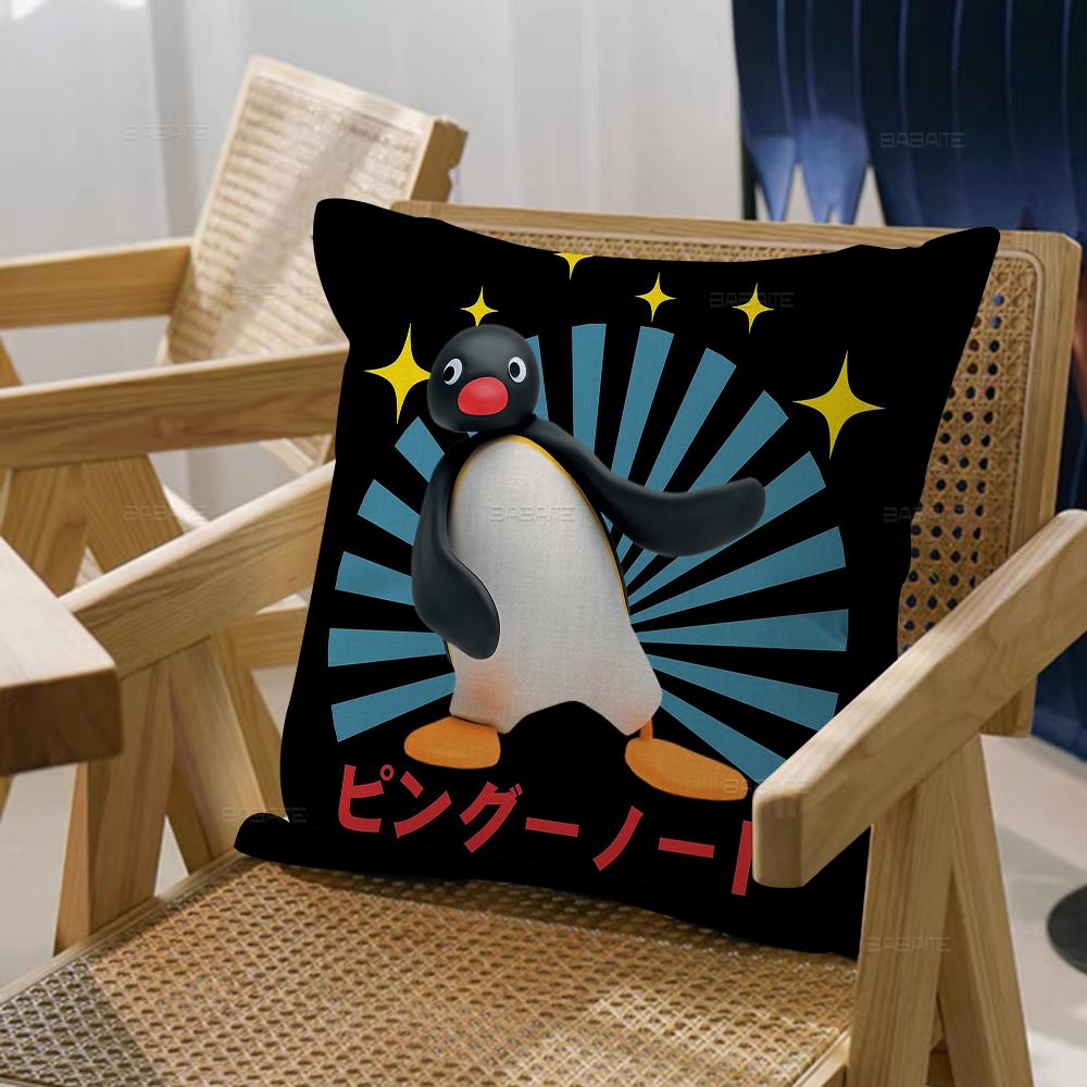 Cartoon Black Baby Penguin Pingu Pillowcase toon Gift Cushion Cover Bedroom Home Sofa Chair Seat Decor pillow case
