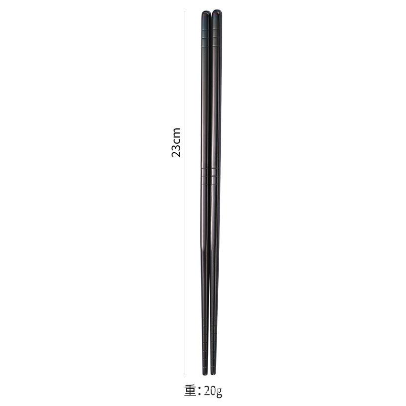 1 pair Stainless Steel Chopsticks Non-Slip Reusable Chinese Chopstick Sushi Noodle Metal Chop Sticks