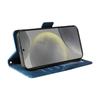 (Blue) Case for Samsung Galaxy S25 Leather Card Slot Holders Quilted Pattern Protective Cover