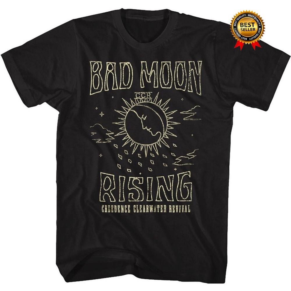 Hot Creedence Clearwater Revival Bad Moon Rising T-Shirt Cotton Shirt Unisex T-Shirt XXXL