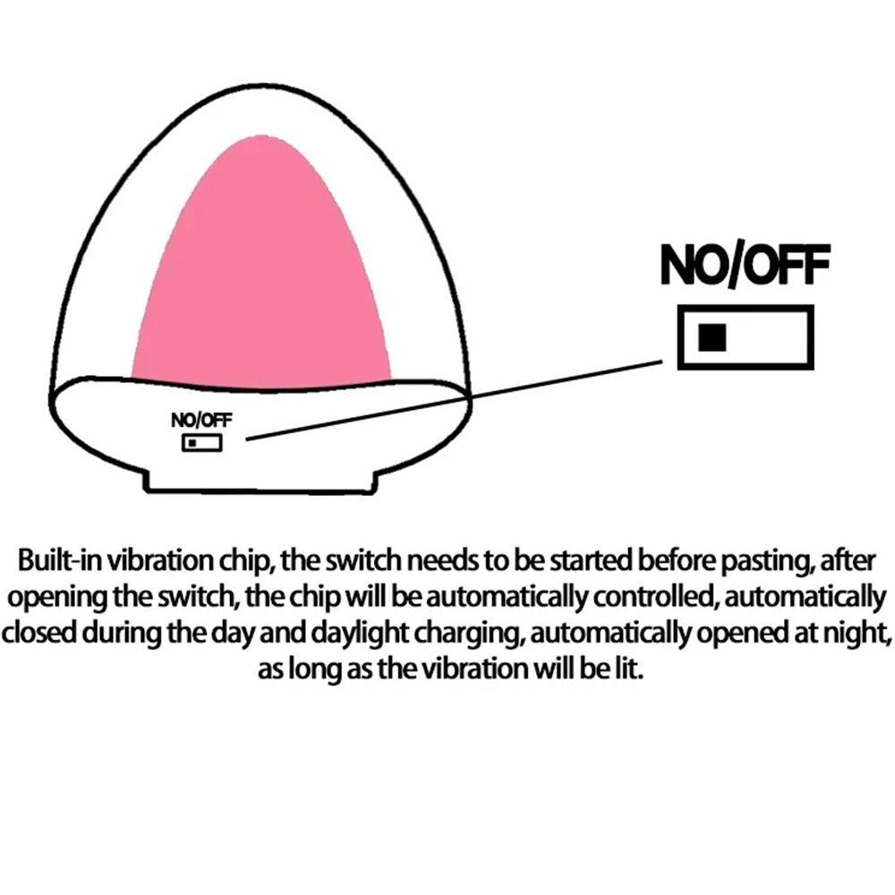 2Pcs Paste Solar Cat Ears/Bear Ears Cartoon Luminous Exterior Ornaments  Car Modified