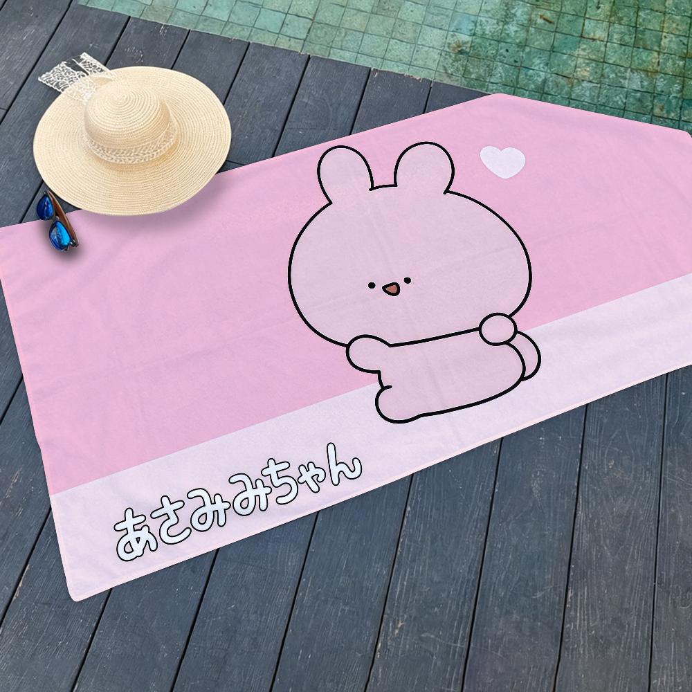 Cartoon cute Asamimichaan Towel Drying Bath Towel Applicable To Light Swimming Camping Yoga Beach Out
