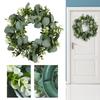 33cm Artificial Wreath  Gift Green Eucalyptus Wreath Spring Summer Decor Creating Festive Atmosphere for Front Door Wall