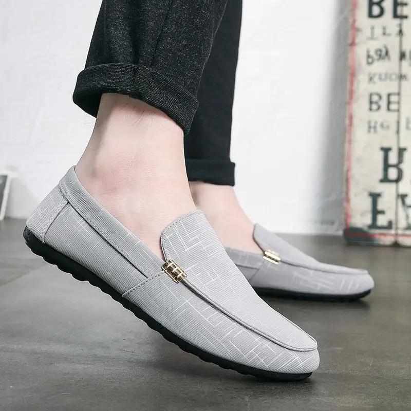 Fashion Men's casual lazy Shoes Low cut Breathable Flats Trendy versatile round toe shoe Lightweight non slip Male shoes Homme Zapatos