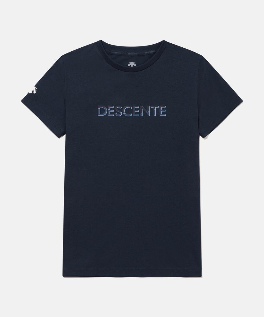 DESCENTE Tough Wording Graphic Short Sleeve T-Shirt Dark Navy Sr123Uts22 (B Type)