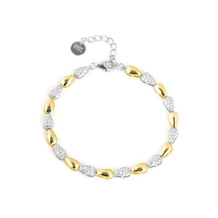 Bracelet - LUXENTER - Tanal - Zircone brillante - Finition or jaune 18k - 18 cm