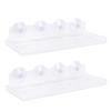 2pcs Window Plant Floating Shelves Acrylic Suction Cup Shelves Window Sill Extender for Indoor Succulent Plants